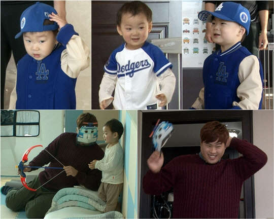 '슈퍼맨' 삼둥이 류현진. 사진= KBS 2TV '해피선데이-슈퍼맨이 돌아왔다'